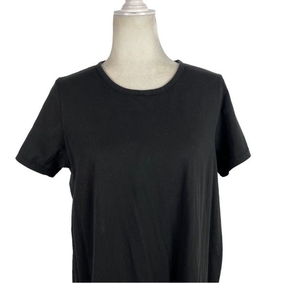 HATCH The Easy Going Nursing Black Slouch Tee Dress 100% Organic Cotton Size 2 - Picture 3 of 14